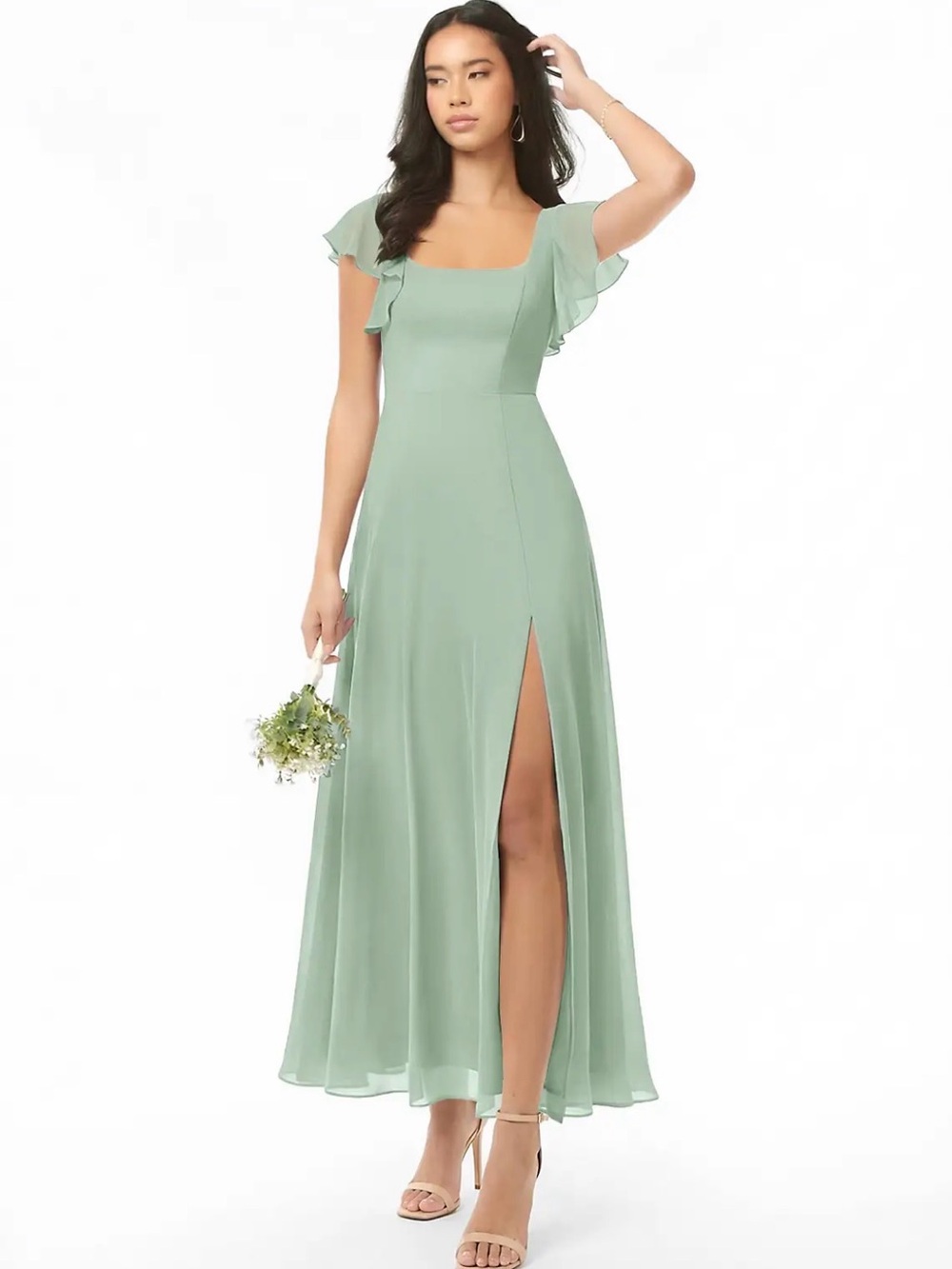 NWT Azazie Bondi Dress in Agave size 10